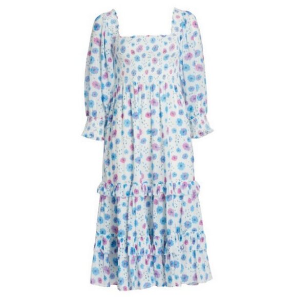 💕LOVESHACKFANCY💕 Miri Midi Dress ~ Deep Cotton Candy 1000% Cotton Size P NWT - Picture 9 of 16